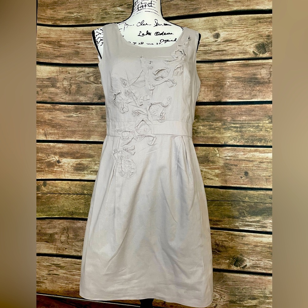 Ann Taylor Appliquéd Beaded Dress